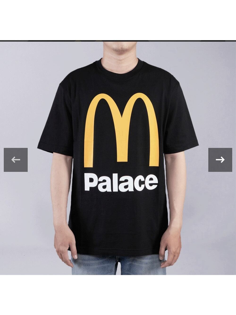 Palace x McDonald’s Logo T Shirt Black Size Large New Sealed Streetwear Tee